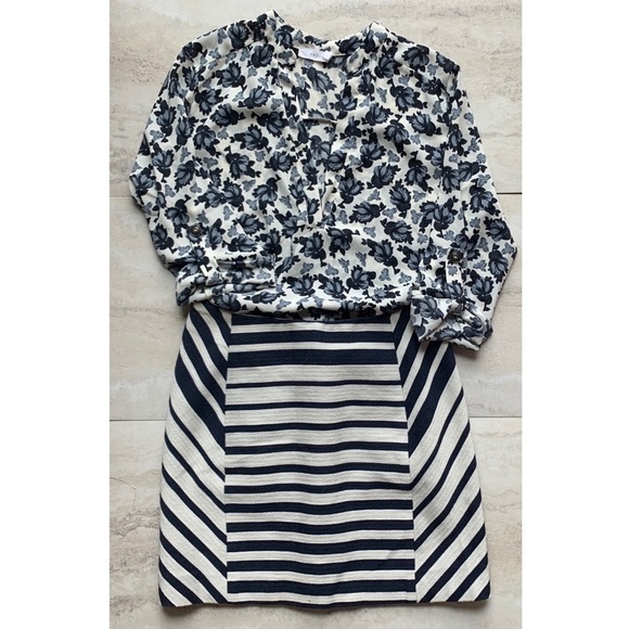 H&M Navy Blue & White Striped Mini Skirt - Picture 3 of 7